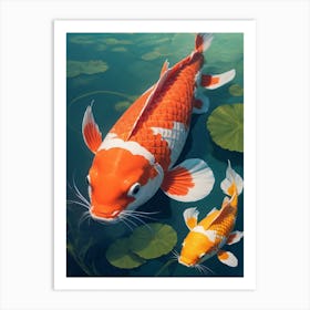 Koi Fish Painting (30) Art Print