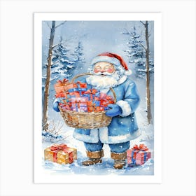 Santa Claus With Gifts Art Print