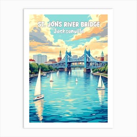 St Johns River Bridge Art Print