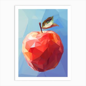 Low Poly Apple Art Print