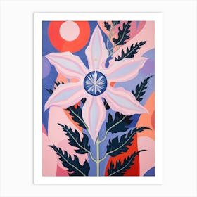 Larkspur 4 Hilma Af Klint Inspired Pastel Flower Painting Art Print