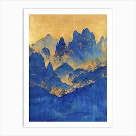 Gilded Mountains Art Print