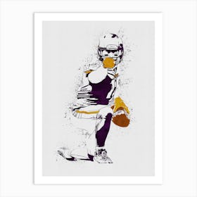 Adam Thielen First Down Minnesota Vikings Art Print