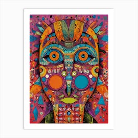 Psychedelic Face Art Print