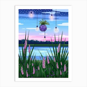 Night In The Garden 1 Art Print