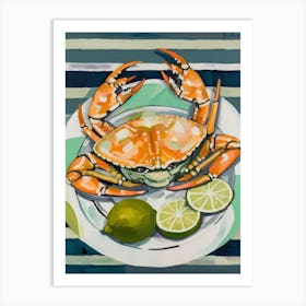 Dungeness Crab Italian Still Life Painting Art Print