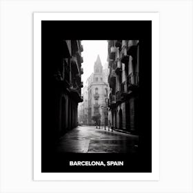 Poster Of Barcelona, Spain, Mediterranean Black And White Photography Analogue 3 Art Print