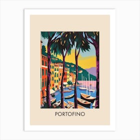 Portofino Italy 11 Vintage Travel Poster Art Print