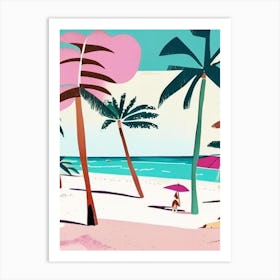 Diani Beach Kenya Muted Pastel Tropical Destination Art Print