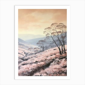 Dreamy Winter Painting Yorkshire Dales National Park England 1 Art Print