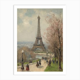 Eiffel Tower Paris France Pissarro Style 5 Art Print