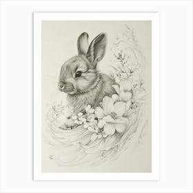 Polish Rabbit Drawing 2 Art Print