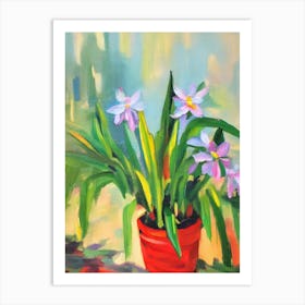 Aspidistra 2 Impressionist Painting Art Print