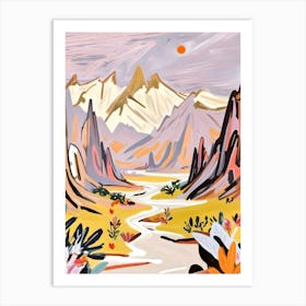 Lavender Mountains Art Print