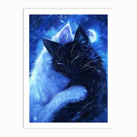 Black And White Cats 4 Art Print