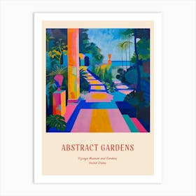 Colourful Gardens Vizcaya Museum And Gardens Usa 2 Red Poster Art Print