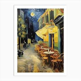 Starry Night Cafe Art Print