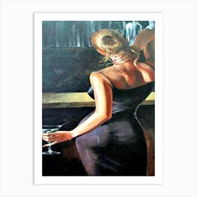 Woman At The Bar Art Print