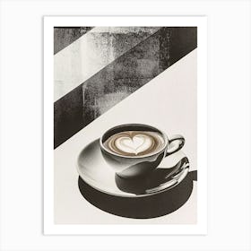 Coffee And Heart Art Print