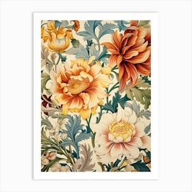 Floral Wallpaper 104 Art Print