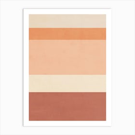 Striped Background - Terracotta Art Print