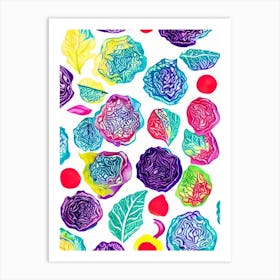 Red Cabbage Marker vegetable Art Print