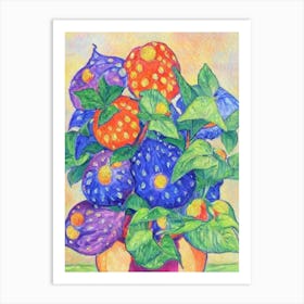 Kiwano Vintage Sketch Fruit Art Print