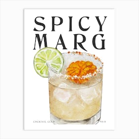 Watercolour Spicy Marg Art Print