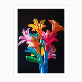 Bright Inflatable Flowers Honeysuckle 4 Art Print