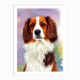 Nederlandse Kooikerhondje 3 Watercolour Dog Art Print