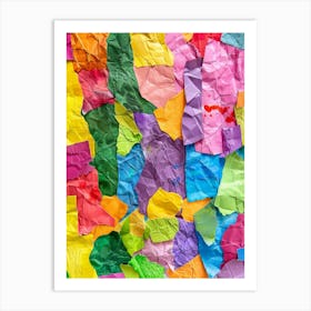 Colorful Paper Background Art Print