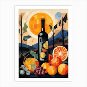 Wine And Fruit Art Print