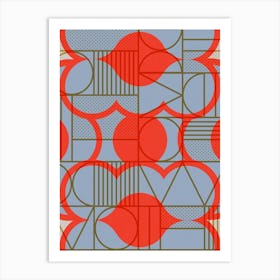 Red Composition1  Art Print