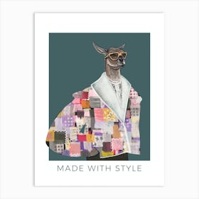 Lama In Patched Jacket Art Print