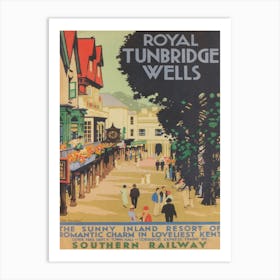 Royal Tunbridge Wells England Vintage Travel Poster 1 Art Print