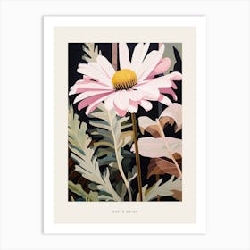 Flower Illustration Oxeye Daisy 4 Poster Art Print