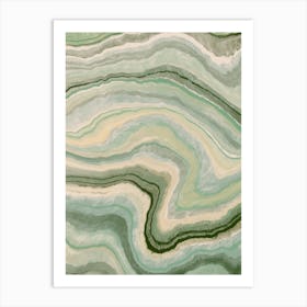 Green Agate Art Print