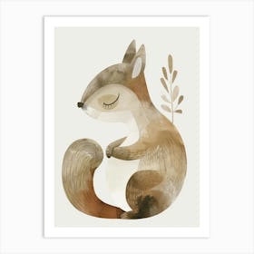 Charming Nursery Kids Animals Squirrel 1 Art Print