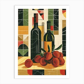 Art Deco Inspired Wine Art Print