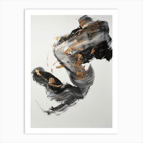 Gold And Black 57 Art Print