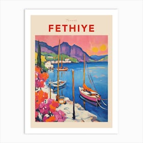 Fethiye Turkey 2 Fauvist Travel Poster Art Print