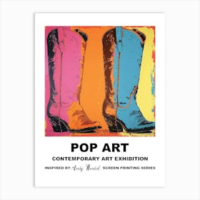 Poster Cowboy Boots Pop Art 4 Art Print