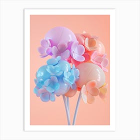 Dreamy Inflatable Flowers Hydrangea 3 Art Print