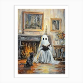 Ghost Reading 1 Art Print