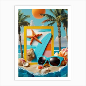 Beach Scene Art Print