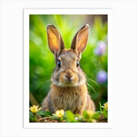 Rabbit In The Garden Art Print