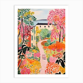 Villa Lante, Italy In Autumn Fall Illustration 1 Art Print