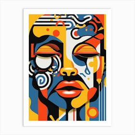 Mustard Face Illustration 1 Art Print