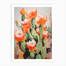 Cactus Painting Woolly Torch Cactus 4 Art Print
