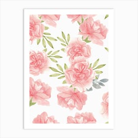 Pink Carnations 2 Art Print